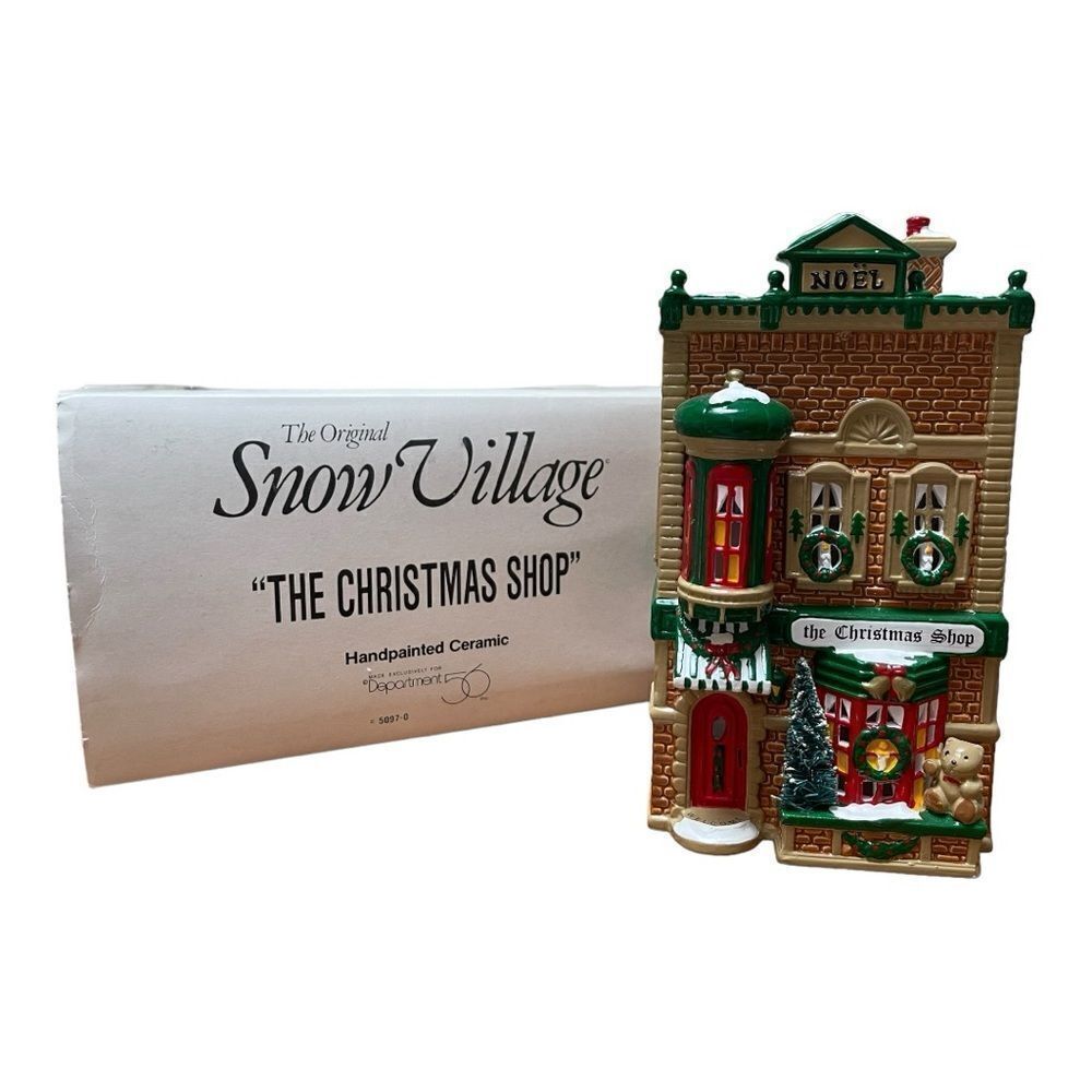 Dept. 56 Snow Village 1991 The Christmas Shop #5097-0